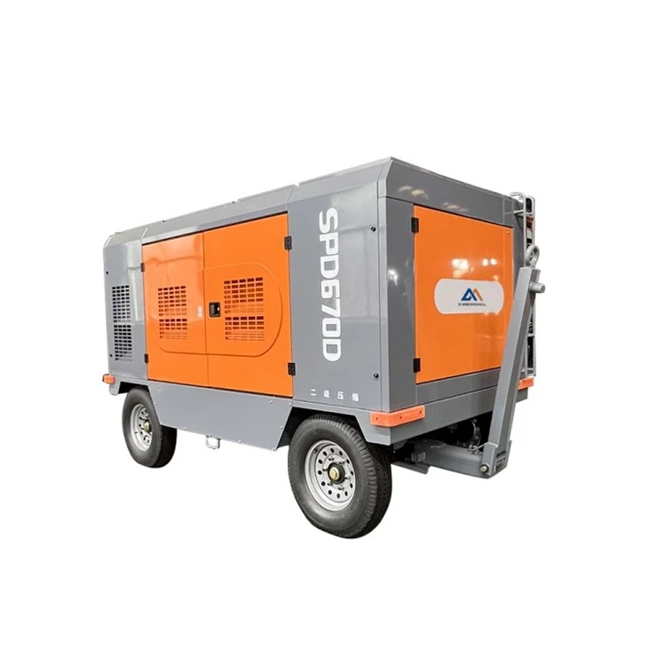 Portable Diesel-tsav Twin-screw Rotary Screw Cua Compressor